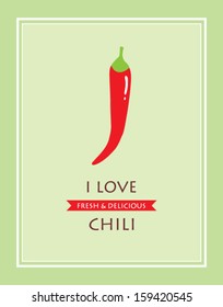 i love chili poster