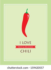 i love chili poster