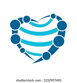 Love chiropractic logo icon template