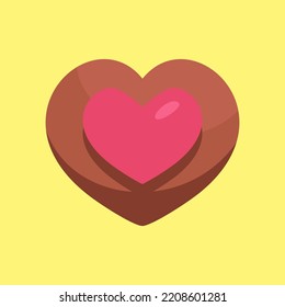 Love chocolate day for isolated sweet lover