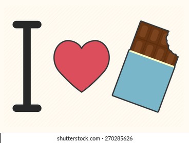 I love chocolate font type with signs, stickers and tags. Ideal for print poster, card, shirt, mug