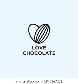 love chocolate logo design vector illustration