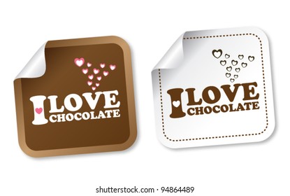 I love chocolate stickers