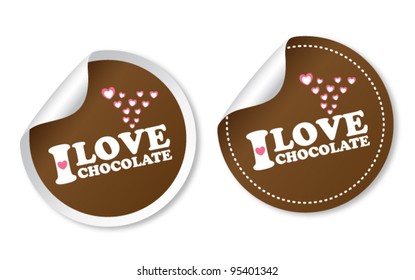 I love chocolate stickers