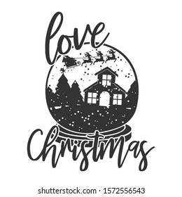 Love Christmas Globe - Christmas design