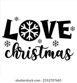 Love christmas  Plaid Christmas T-Shirt Design