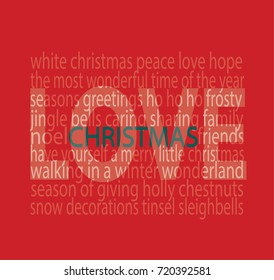 Love at Christmas with ruby background
