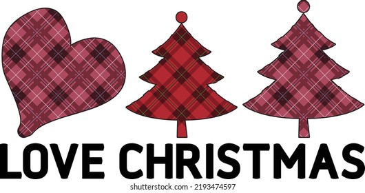 Love Christmas Sublimation Design Eps File