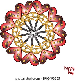 LOVE CIRCLE BORDER DESIGN VECTOR TRANSPARENT