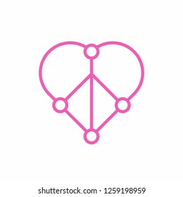 Love Circle Dots Link Connection Business Company Vector Logo Design