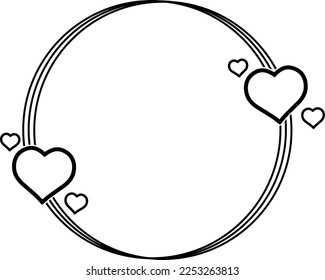love circle frame suitable for valentine concept