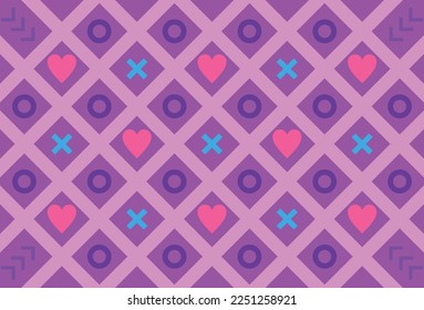 love and circle purple pattern