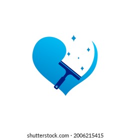 Love Clean Logo, Vektorvorlage, Creative Clean Logo Design Konzepte