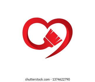Love Cleanliness Logo Template, Icon, Symbol - Vector
