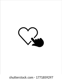 love with click icon,vector best flat icon.