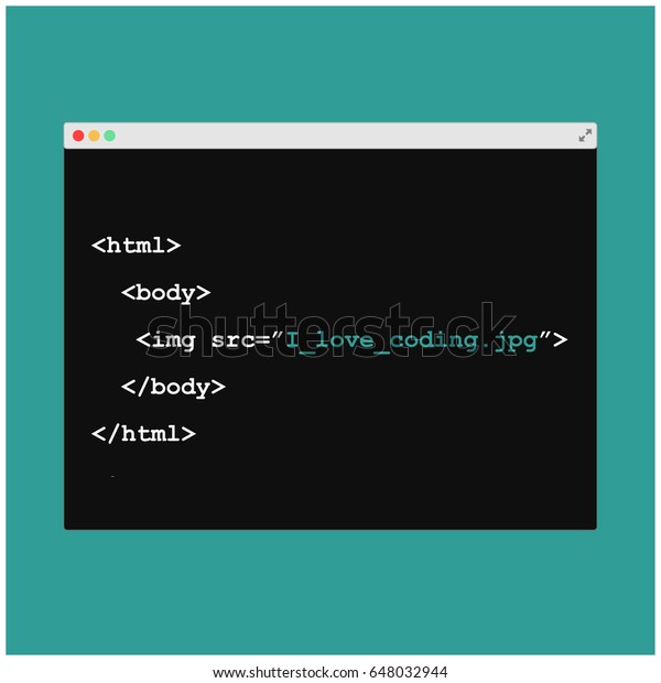 Download Love Coding Written Html Computer Terminal Stock Vector ...