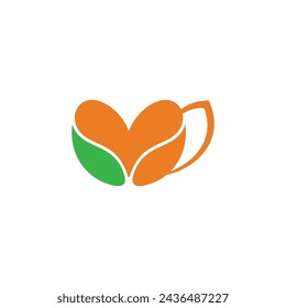 love cofee tea cup simple colorful icon vector 