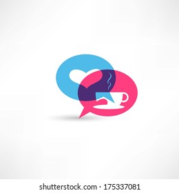 love and coffee bubble speech