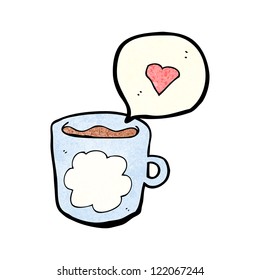 Ich liebe Kaffee-Cartoon