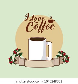 I love coffee concept