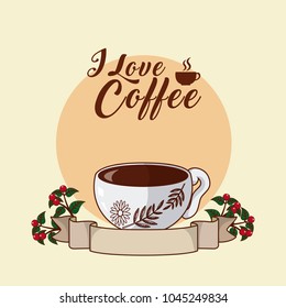 I love coffee concept