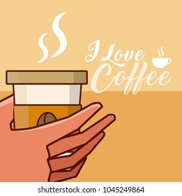 I love coffee concept