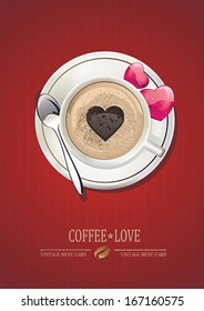 I Love Coffee Coffee Cup Vector
