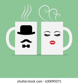 Love coffee cup, vector, icon