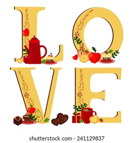 Love with coffee and desert (light)