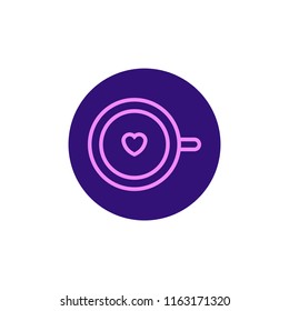 Love coffee icon