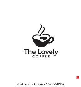 love coffee icon/Logo Design Vector Template Illustration