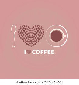 Liebkaffee-Logo-Vektorgrafik