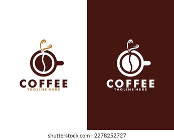 Love Coffee logo design template, Vector coffee logo for coffee shop, and any business related to coffee