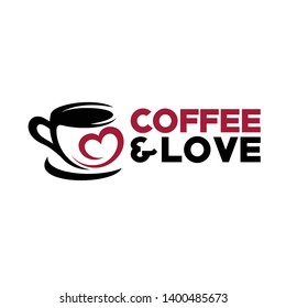 Love Coffee Coffee Love Logo Design Stock Vector (Royalty Free ...