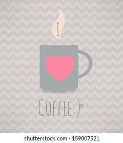 I love coffee. Poster.
