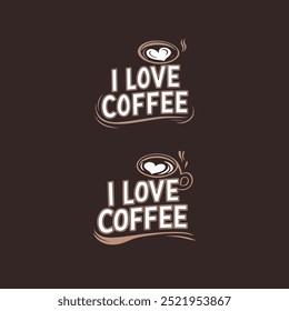 i love coffee slogan t shirt design vector style