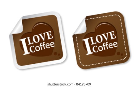 I love coffee stickers