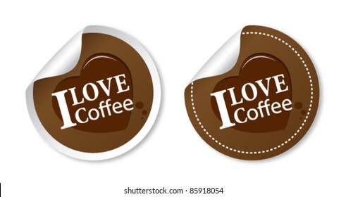 I love coffee stickers