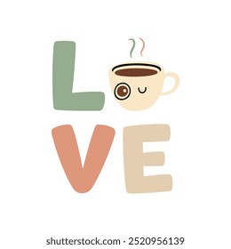 love coffee typography vector arts t shirt design