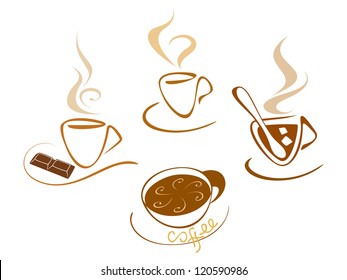 In love with coffee. Vector