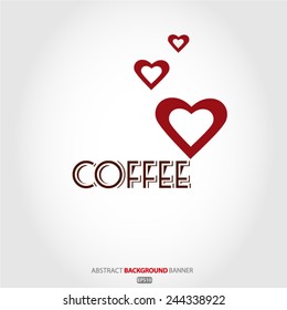 i love coffee Vector EPS 10 illustration.