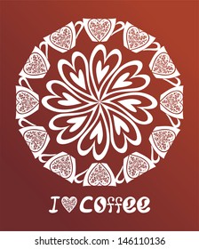 I love coffee vector illustration
