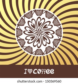 I love coffee vector illustration