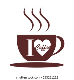 I love coffee, vector illustration