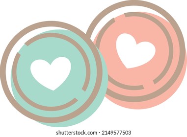 Love Coins with Hearts in the Middle