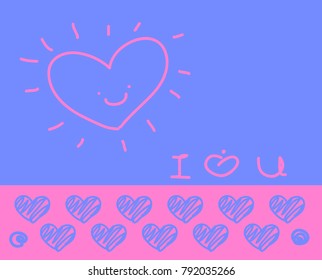 love Collection on white background, vector illustration