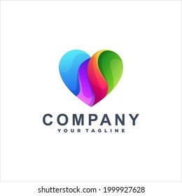 love color gradient logo design
