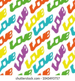 love color word pattern vector