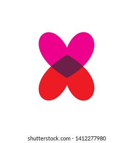 love color x logo design