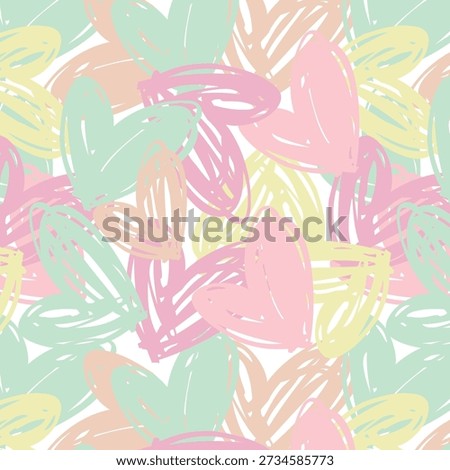 Love, colorful hearts Seamless pattern Design